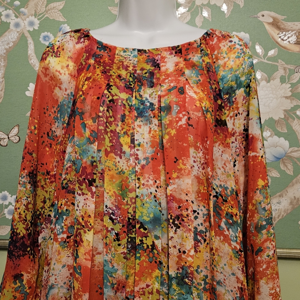 Beige by eci Coord Skirt Set Floral Flowy Size M